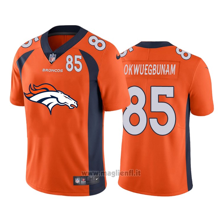 Maglia NFL Limited Denver Broncos Okwuegbunam Big Logo Number Arancione